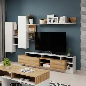 Mobilier living, stejar grandson/alb, alicante