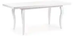 Masa alba mdf lucios mozart, 160/240x90x75 cm