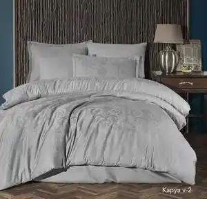 Favi Lenjerie de pat de lux jacquard satin, clasy home, kapya v2, gri Ofertă