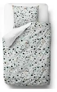 Lenjerie de pat din bumbac satinat butter kings venetian terrazzo, 135 x 200 cm
