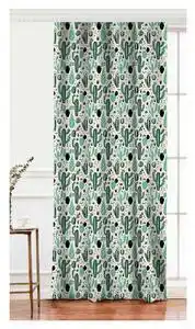 Favi Draperie cu amestec de bumbac minimalist home world, 140 x 260 cm, verde - alb Ofertă