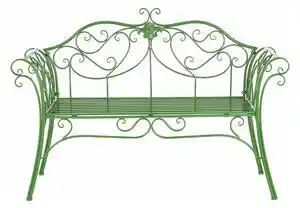 Banca gradina etelia, metal, verde, 131x49x89 cm