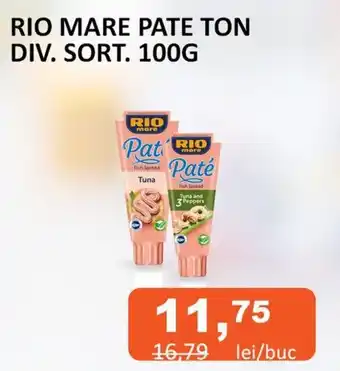 Unicarm RIO MARE PATE TON DIV. SORT. 100G Ofertă
