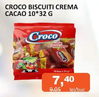 Unicarm CROCO BISCUITI CREMA CACAO 10*32 G Ofertă