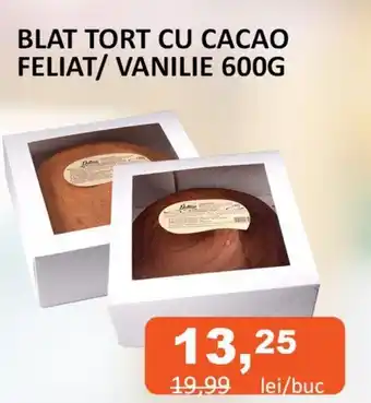BLAT TORT CU CACAO FELIAT/VANILIE 600G