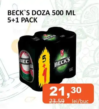 Unicarm BECK'S DOZA 500 ML 5+1 PACK Ofertă
