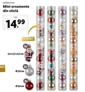 Mini ornamente din sticlă