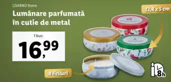 Lumânare parfumată în cutie de metal