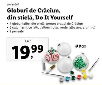 Globuri de Crăciun, din sticlă, Do It Yourself