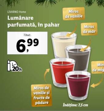 Lidl Lumânare parfumată, în pahar Ofertă