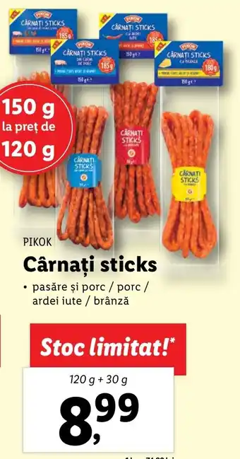 Lidl Cârnaţi sticks Ofertă