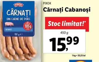 Lidl Cârnați Cabanoşi Ofertă