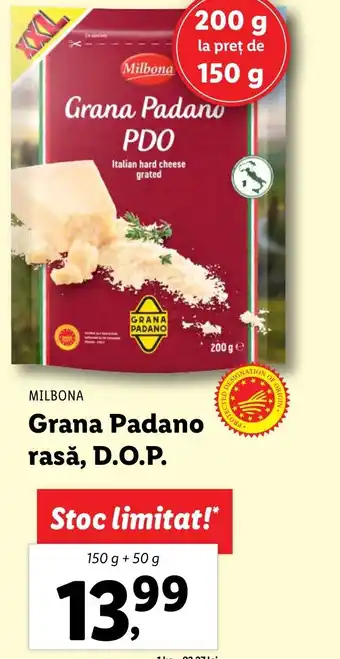 Lidl Grana Padano rasă, D.O.P. Ofertă