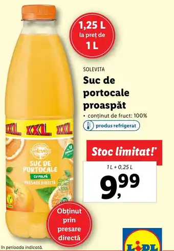 Lidl Suc de portocale proaspăt Ofertă