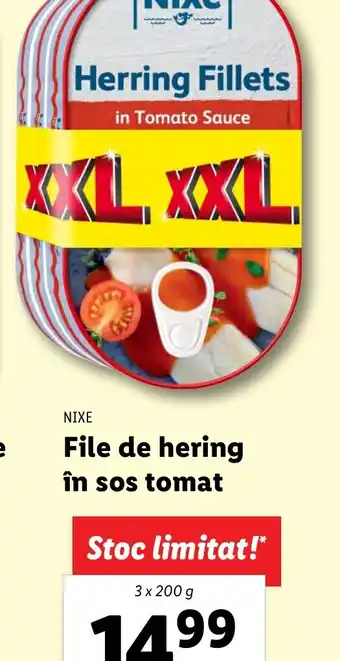 Lidl File de hering în sos tomat Ofertă