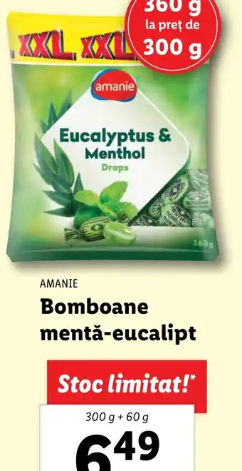 Lidl Bomboane mentă-eucalipt Ofertă