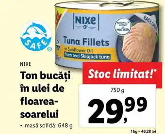 Lidl Ton bucăți în ulei de floarea-soarelui Ofertă