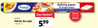 Lidl Hârtie de copt Ofertă