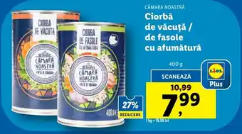 Lidl Ciorbă de văcuță / de fasole cu afumătură Ofertă