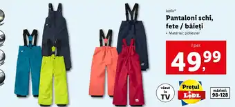 Lidl Pantaloni schi, fete / băieți Ofertă