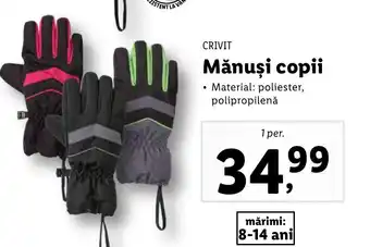 Lidl Mănuşi copii Ofertă