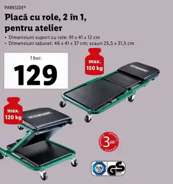Lidl Placă cu role, 2 în 1, pentru atelier Ofertă