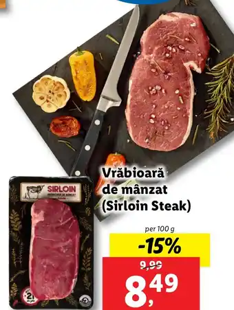 Lidl Vrăbioară de mânzat (Sirloin Steak) Ofertă