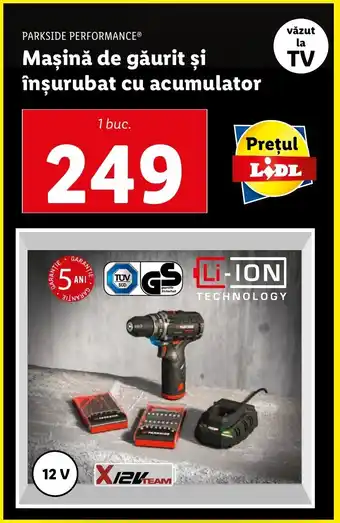 Lidl Maşină de găurit și înşurubat cu acumulator Ofertă