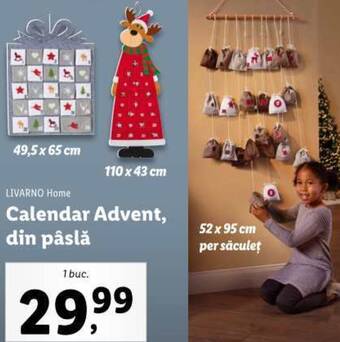 Lidl Calendar Advent din pâslă Ofertă