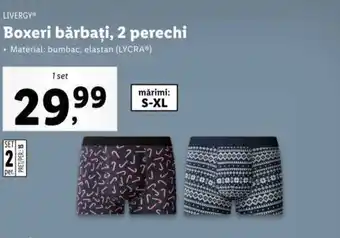 Lidl Boxeri bărbați, 2 perechi Ofertă