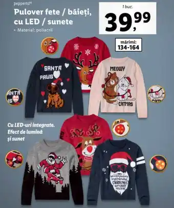 Lidl Pulover fete / băieți, cu LED / sunete Ofertă