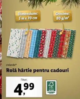 Lidl Rolă hârtie pentru cadouri Ofertă