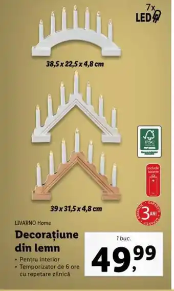 Lidl Decorațiune din lemn Ofertă
