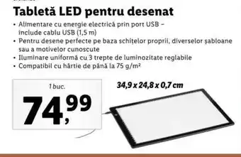 Tabletă LED pentru desenat