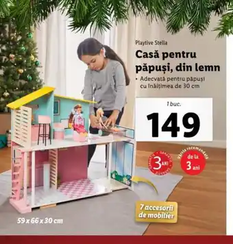 Lidl Casă pentru păpuşi, din lemn Ofertă