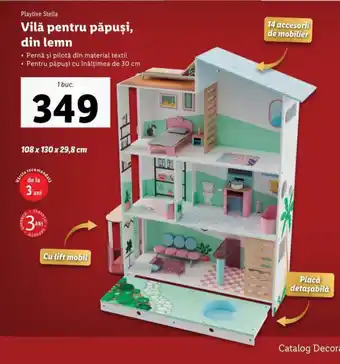 Lidl Vilă pentru păpuşi, din lemn Ofertă