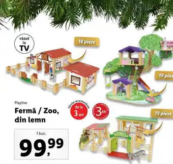 Lidl Fermă / Zoo, din lemn Ofertă