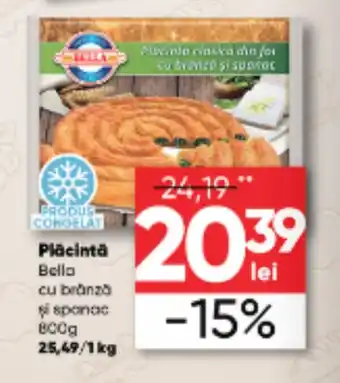 Plăcintă Bella cu branza şi spanac 800g