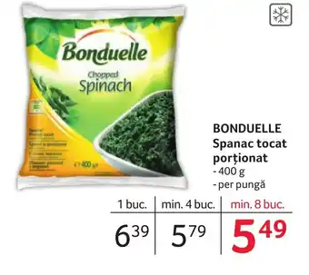 Selgros BONDUELLE Spanac tocat porţionat Ofertă