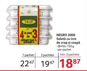 Selgros NEGRO 2000 Salată cu icre de crap şi ceapă Ofertă