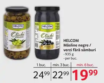 Selgros HELCOM Măsline negre verzi fără sâmburi Ofertă