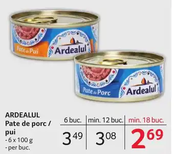 Selgros ARDEALUL Pate de porc / pui Ofertă