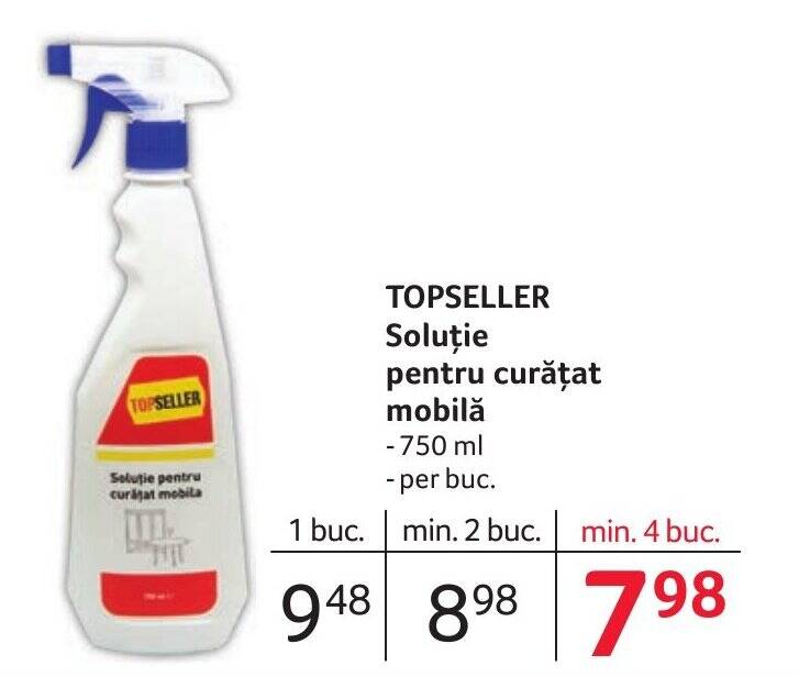 Selgros TOPSELLER Soluție pentru curățat mobilă Ofertă