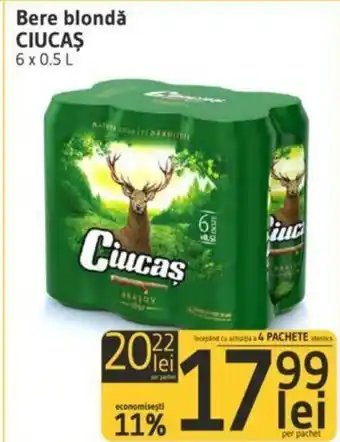 Supeco Bere blondă CIUCAŞ Ofertă