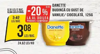 Mega Image DANETTE BUDINCA CU GUST DE VANILIE/CIOCOLATA, 1256 Ofertă
