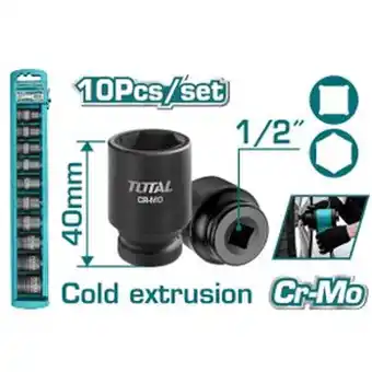 Set chei tubulare de impact total - 10 buc, 24mm - total - set chei tubulare de impact - 10 buc - 10
