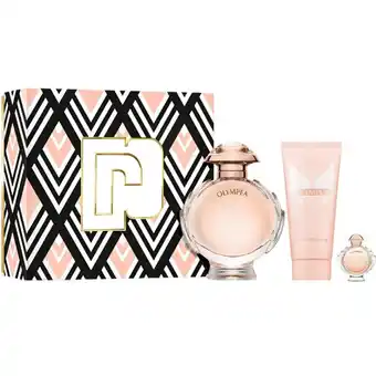 Set cadou paco rabanne olympea (apa de parfum 80 ml + apa de parfum 5 ml + lotiune de corp 100 ml), pentru femei