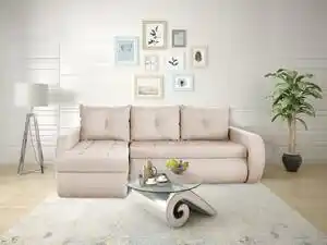 Coltar extensibil reversibil siena lux cream 243x141x81 cm cu lada de depozitare