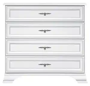 Comoda idento cu 4 sertare, alba, pal, 94.5x44.5x90 cm