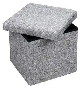 Taburet pliabil, gri deschis, 38 x 38 x 38 cm